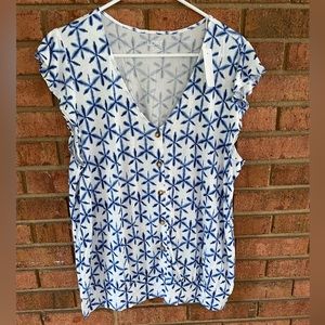 NWT Loft Outlet flutter sleeve blouse size XL